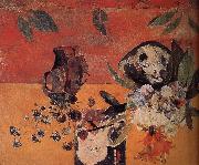 Paul Gauguin There Ukiyoe flower background oil painting artist